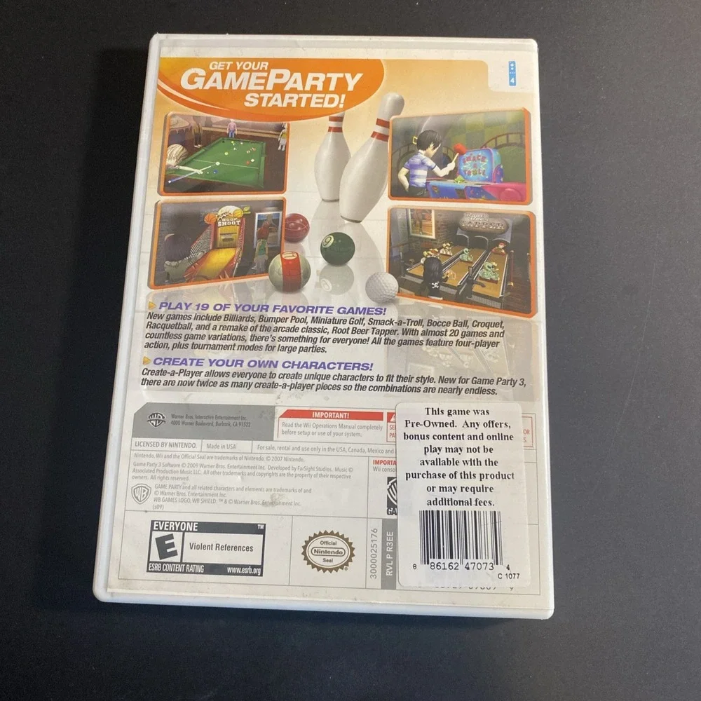 Game Party 3 (Nintendo Wii, 2009) Complete and Tested